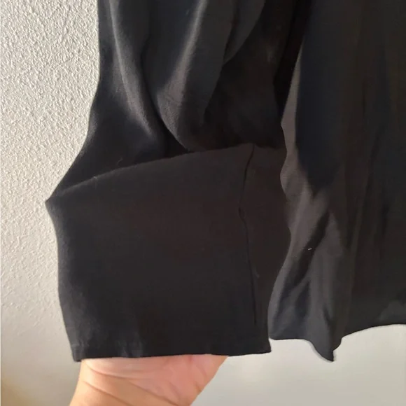 GAP Black Long Sleeve Top with Beaded Neckline - Picture 4 of 6